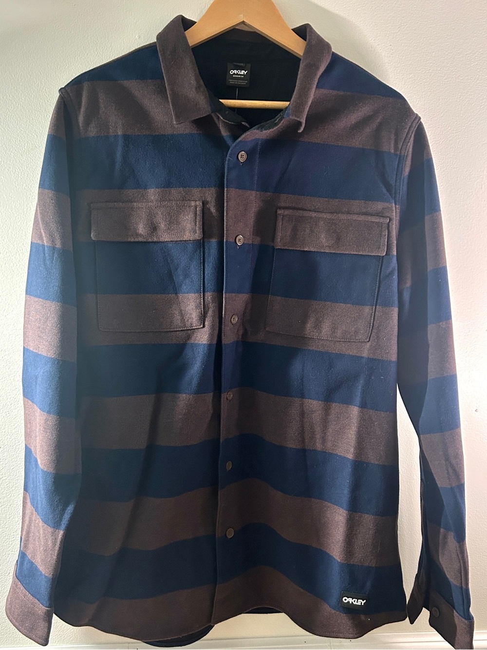 NWT Men’s Oakley Bear Cozy Flannel Button Down Shirt Jacket • Size XL